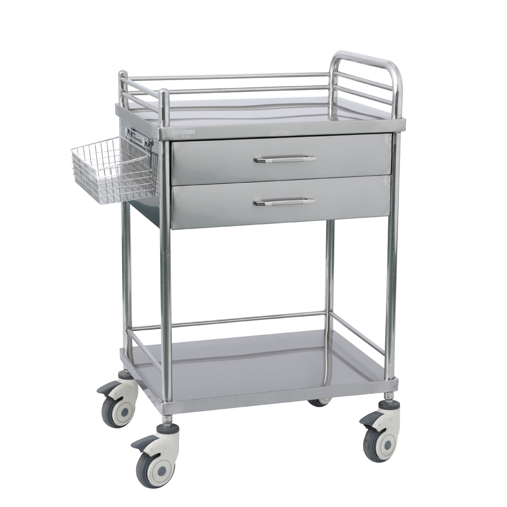 stainless steel instrument trolley
